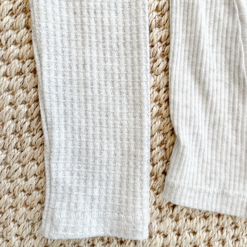 Rag & Bone Waffle Knit Long Sleeve Top Light Gray Women’s XS Soft Stretch - Picture 4 of 6